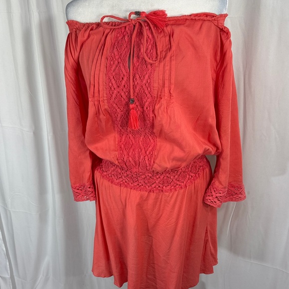 Khush Red Off-Shoulder Mini Dress Size L - Picture 1 of 9